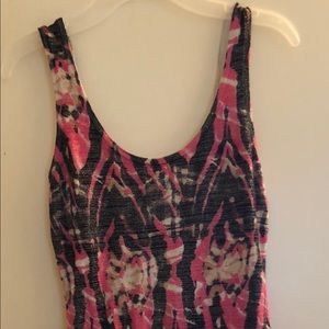 Multi-color lightweight sleeveless sweater dress